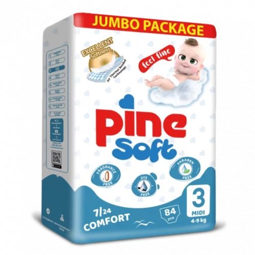 Pine Soft nadrágpelenka 3, 84db 4-9kg 