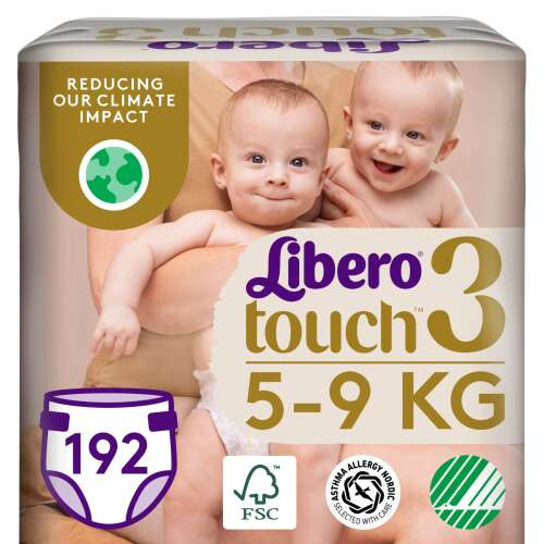 Libero Touch havi pelenka csomag 3, 5-9kg 192db