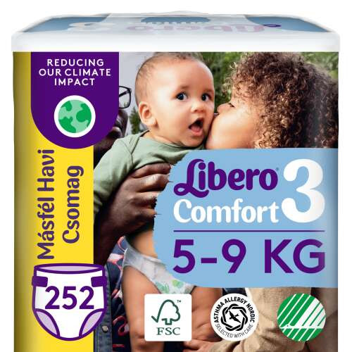 Libero Comfort pelenka másfél havi csomag 3, 5-9kg 252db
