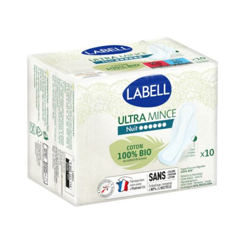 Labell Egészségügyi betét Ultra Night Bio szárnyas (méret: éjszakai) (10 db/cs)